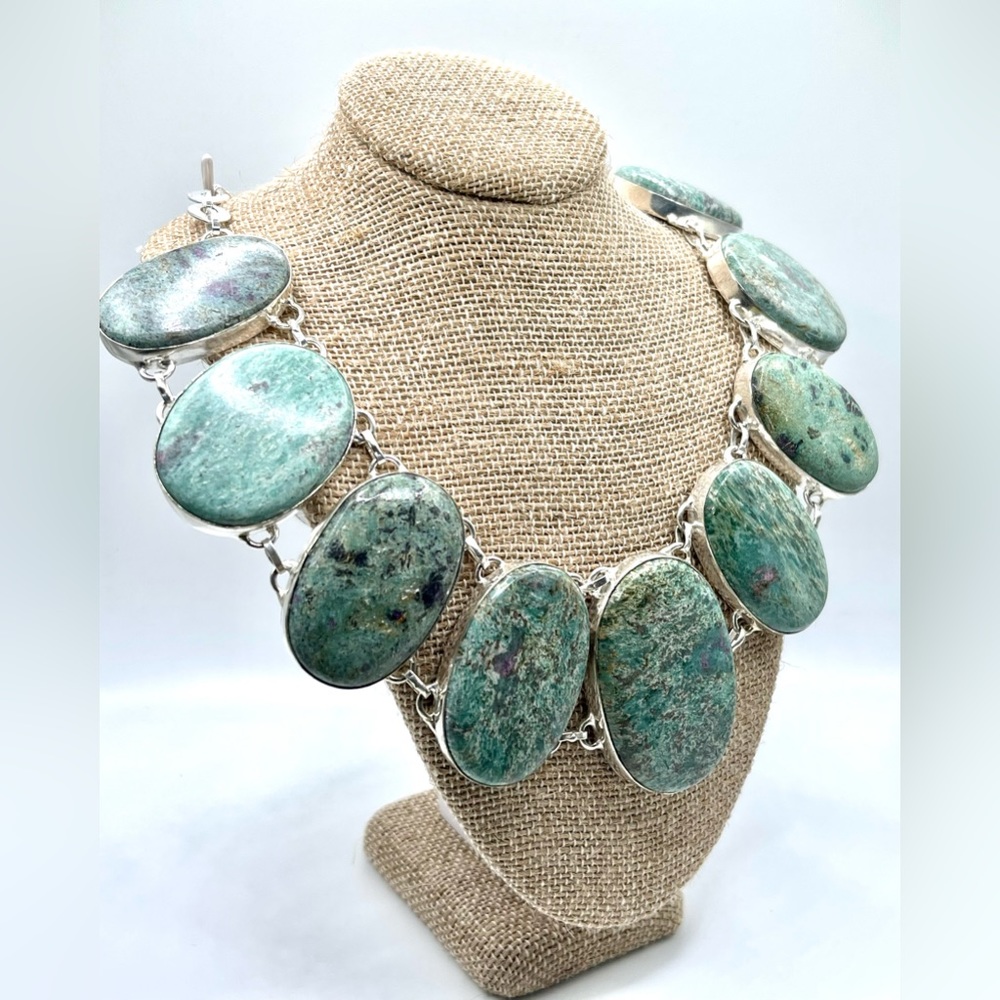 Ruby Fuschite “the heart chakra” Stone Necklace